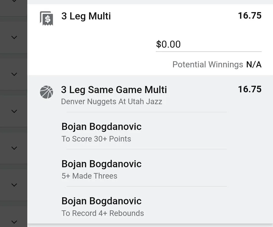 Bojan 1 unit. Take odds over $10