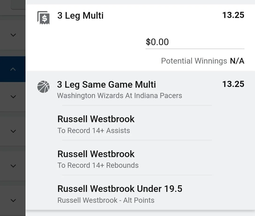 Westbrook 1 unit. Take odds over $9