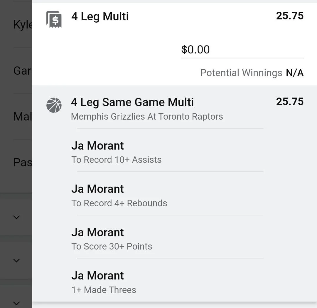 Ja Morant 1 unit. Take odds over $15