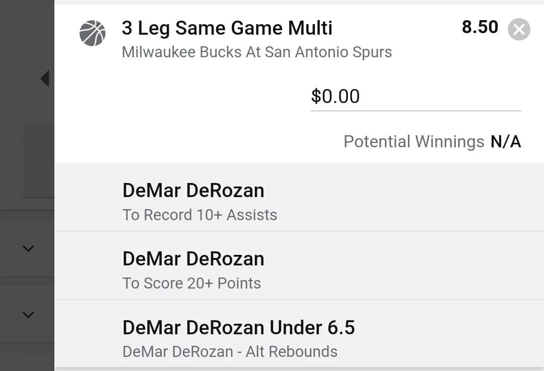 DeRozan 1.5 units. Take odds over $6