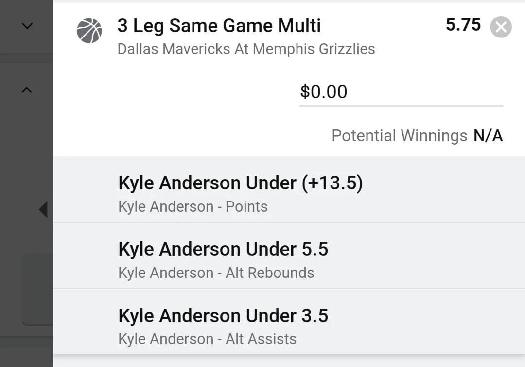 Anderson 2 units. Take odds over $4