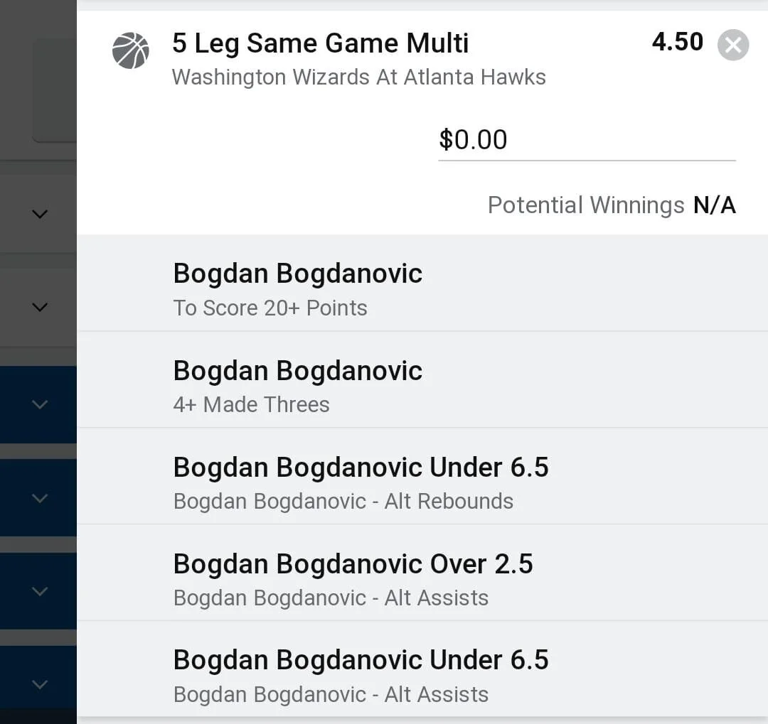 Atlanta Hawks Bogdan 2 units. Take odds over $3