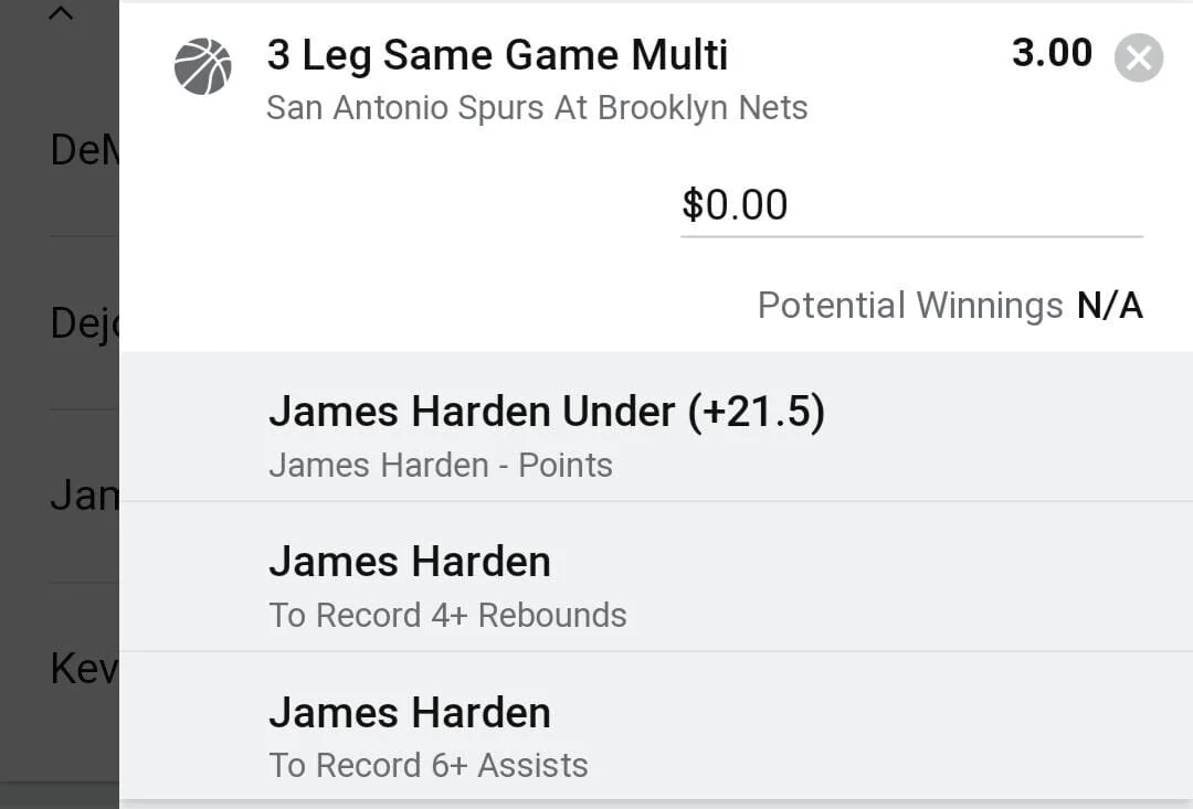 Harden 3 units. Take odds over $2.5
