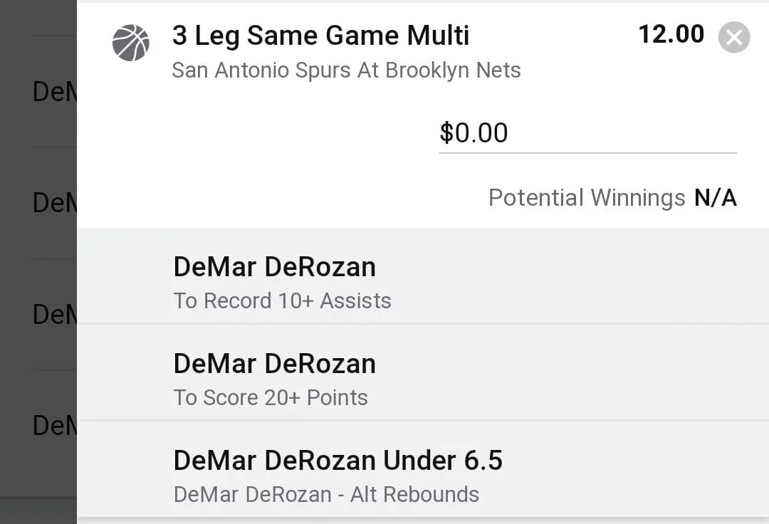 DeRozan 1.5 units. Take odds over $9
