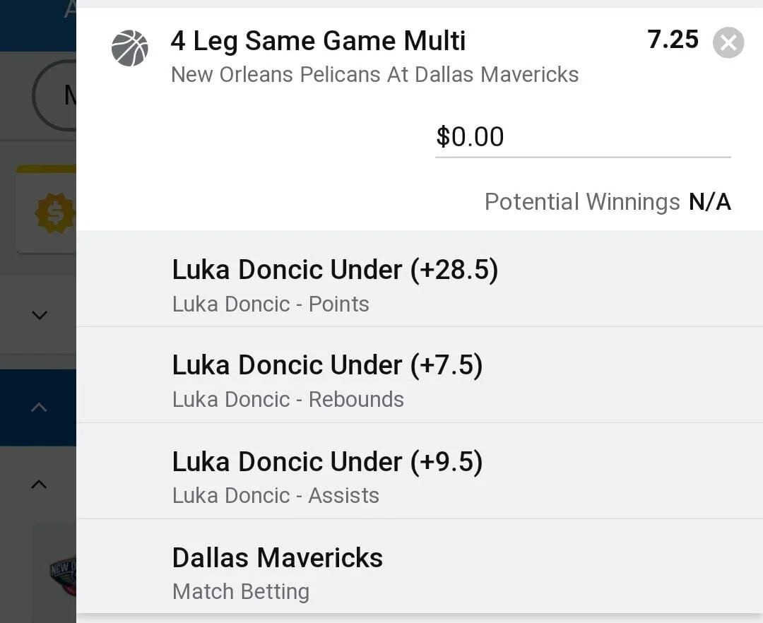 Doncic 1.5 units. Take odds over $5