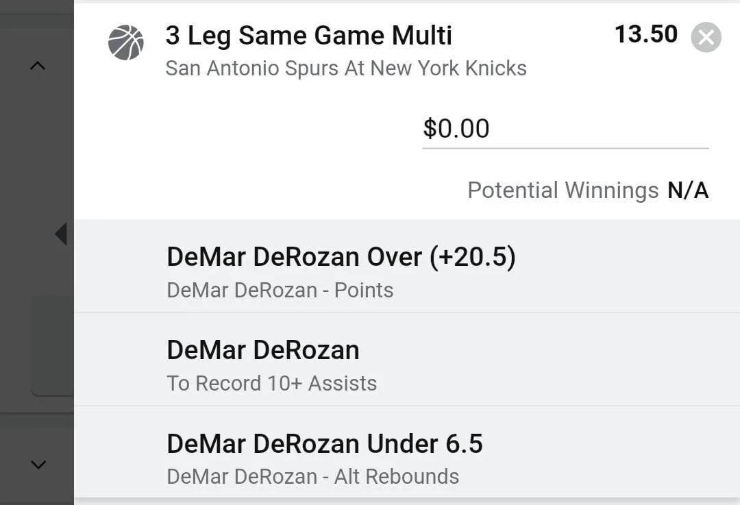 DeRozan 1.5 units. Take odds over $10