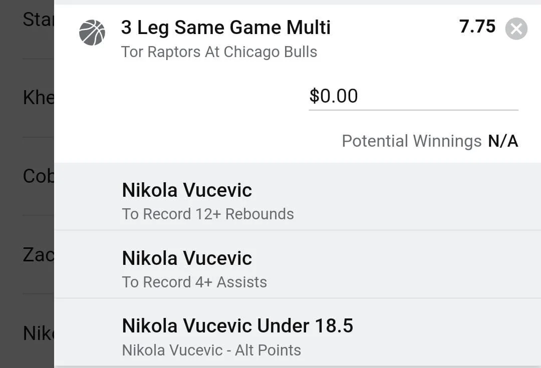 Vucevic 1.5 units. Take odds over $6
