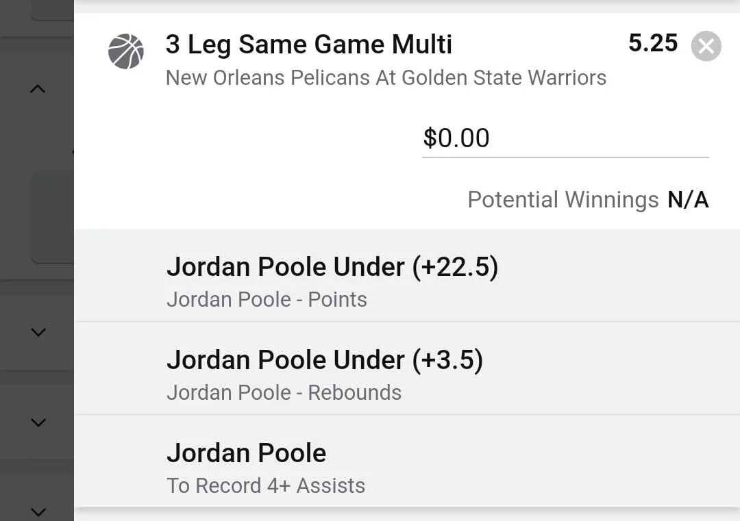Jordan Poole 2 units. Take odds over $4