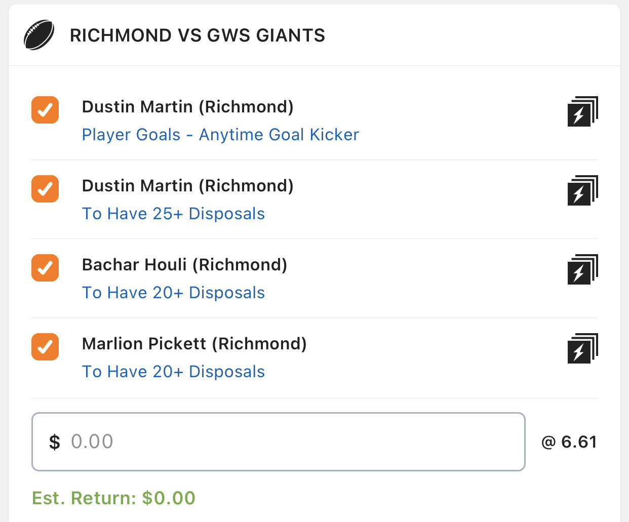 Tigers SGM - Stake 1 Unit, Minimum Odds 5.75, Lads/Neds.