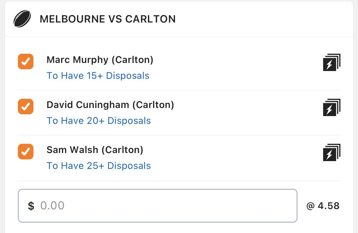 Blues SGM - Stake 1.5 Units, Minimum Odds 4, Lads/Neds