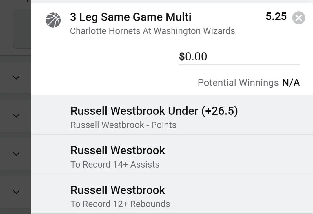 Westbrook has hit this line in 9 games since the All Star break. During which time he's averaging 23.3ppg 12.3rpg 12.1apg. He's hit this line 5 of his last 11 and faces a Charlotte Hornets defense which is second best in the NBA in points allowed to PG 21.5ppg and last in the NBA in assists allowed at 8.6apg allowed to PGs. Context this should be a good game with both teams vying for playoff positioning let's see if it goes to plan and the Hornets turn Russ into a passer.Westbrook 2 units. Take odds over $4