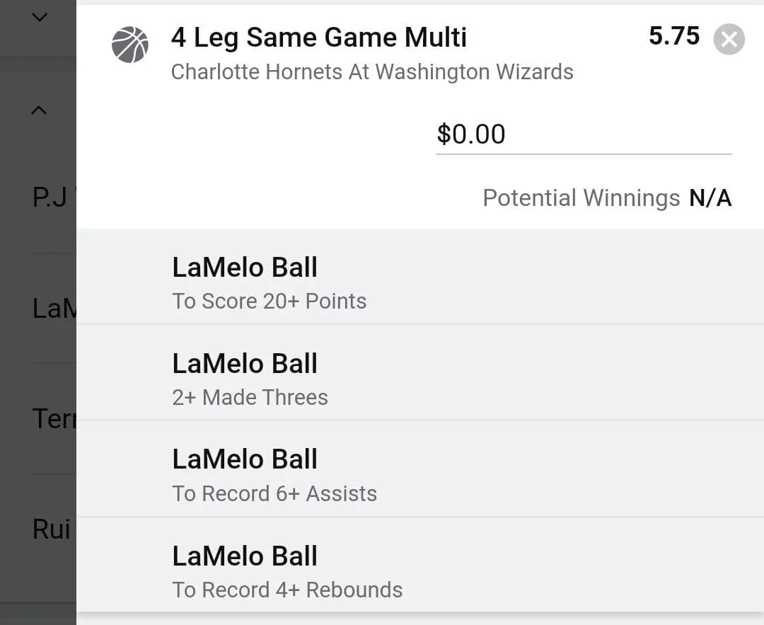 LaMelo 2 units. Take odds over $4.5