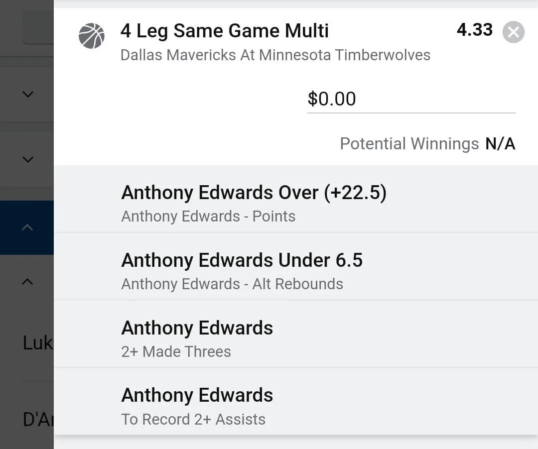 Edwards 2 units. Take odds over $3