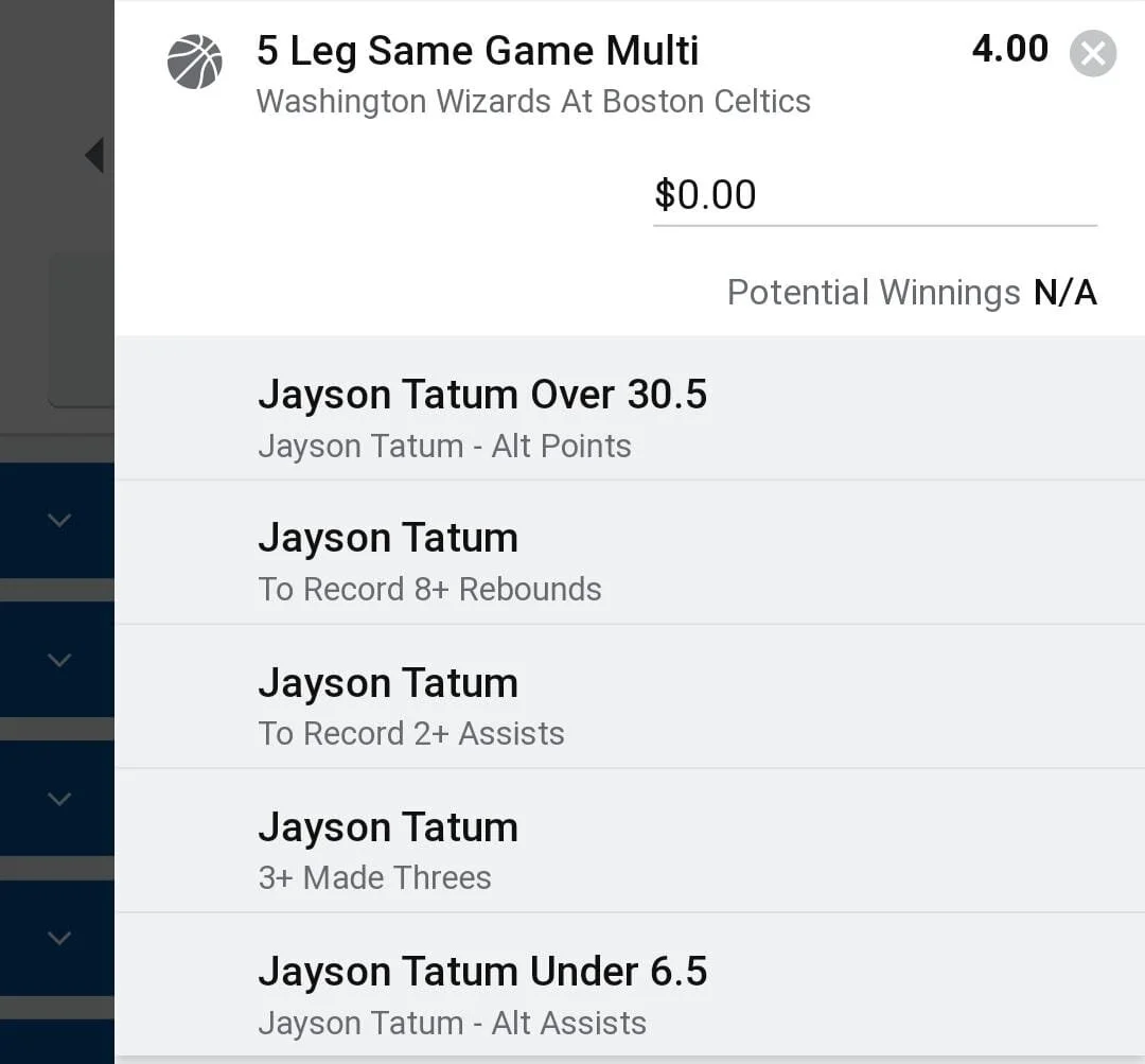Tatum 2 units. Take odds over $3
