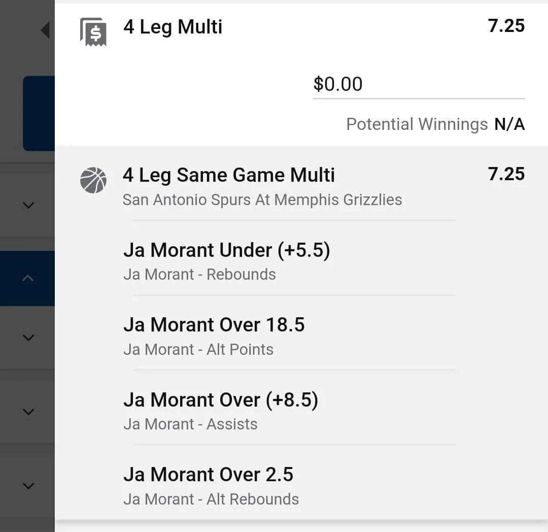 Ja Morant 1.5 units. Take odds over $5.5