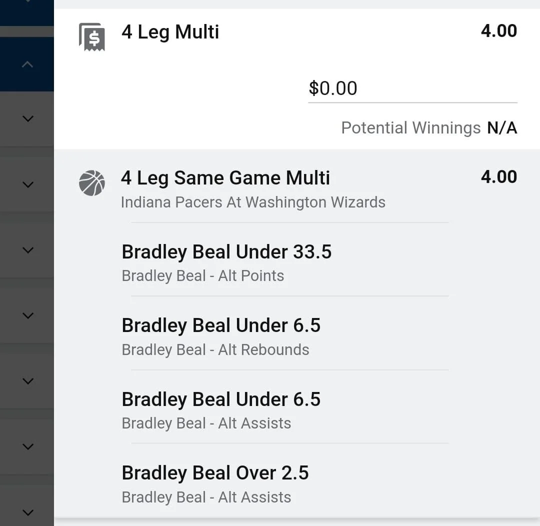 Bradley Beal 2 units. Take odds over $3