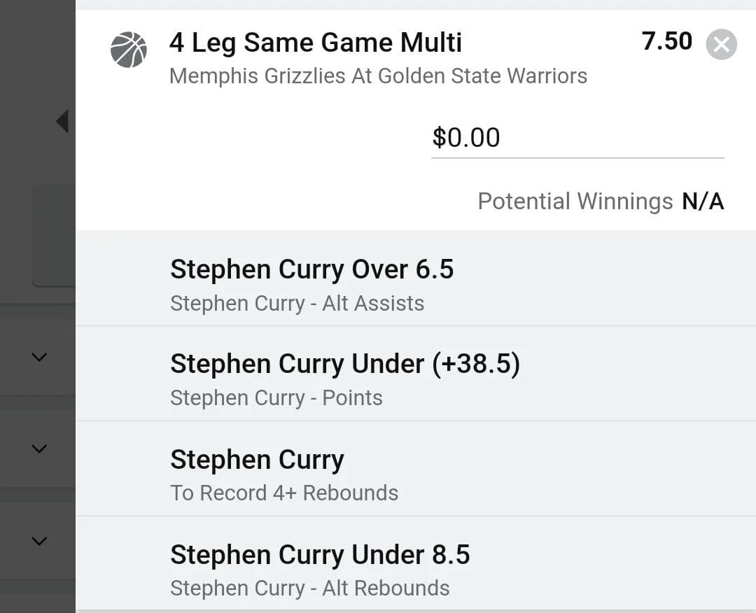 Stephen Curry 1.5 units. Take odds over $5