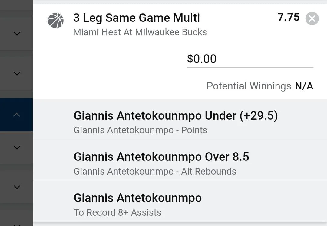 Giannis hit this line 15 games this season. 2 games out for 4 in last seasons play-off matchup with the Heat. Giannis averages 28.1ppg 11.0rpg 5.9apg. What we are looking for here is the Heat committing to slowing down / preventing Giannis. Last play-offs that's how coach Spoelstra played it and it worked, now the Bucks have improved so we'll see if they still employ the same tactics and coverages for Giannis.Giannis 1.5 units. Take odds over $6.