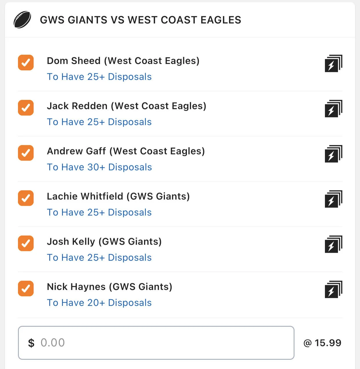 Combo SGM - Stake 0.5 Units, Minimum Odds 12, Lads/Neds