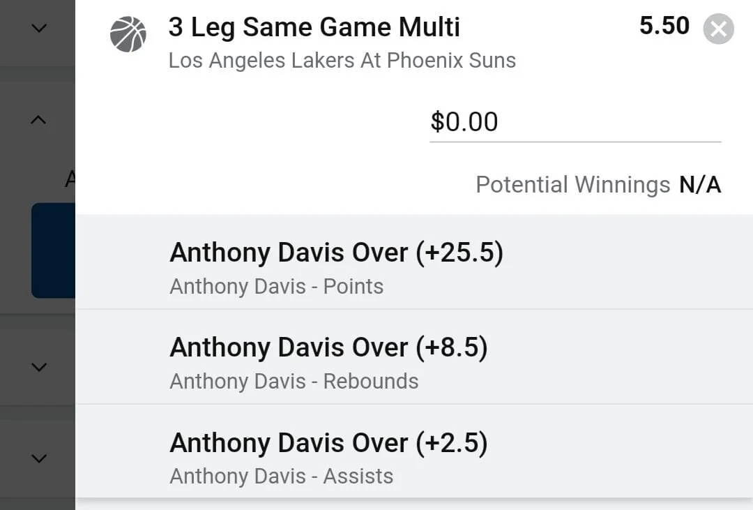 Anthony Davis 2 units. Take odds over $4