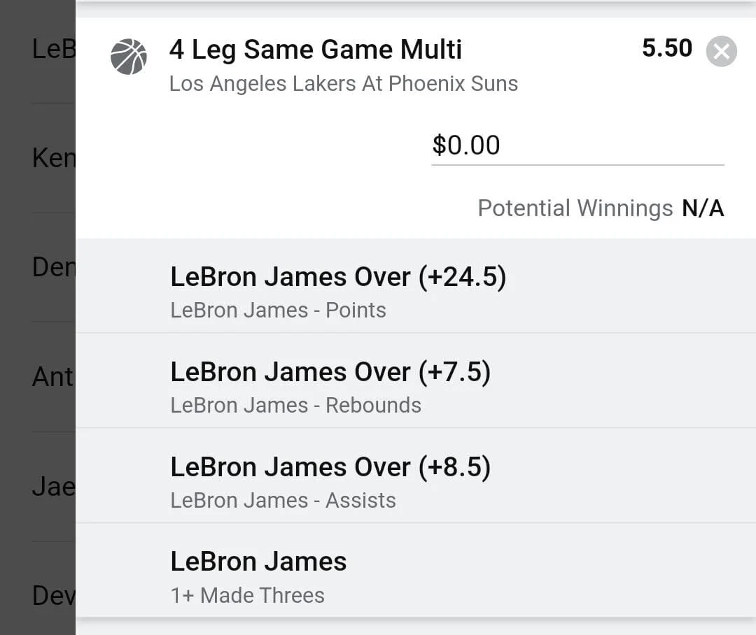 LeBron James 1.5 units. Take odds over $4.5