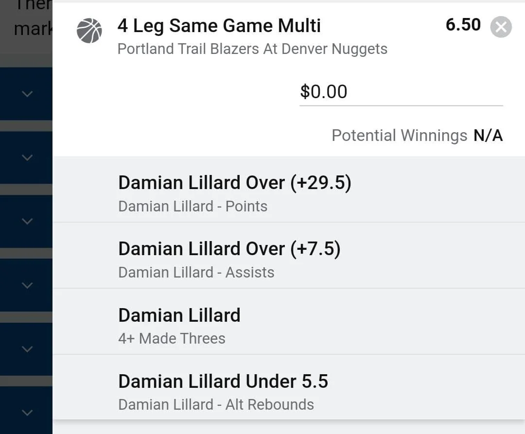 Damian Lillard 1.5 units. Take odds over $5