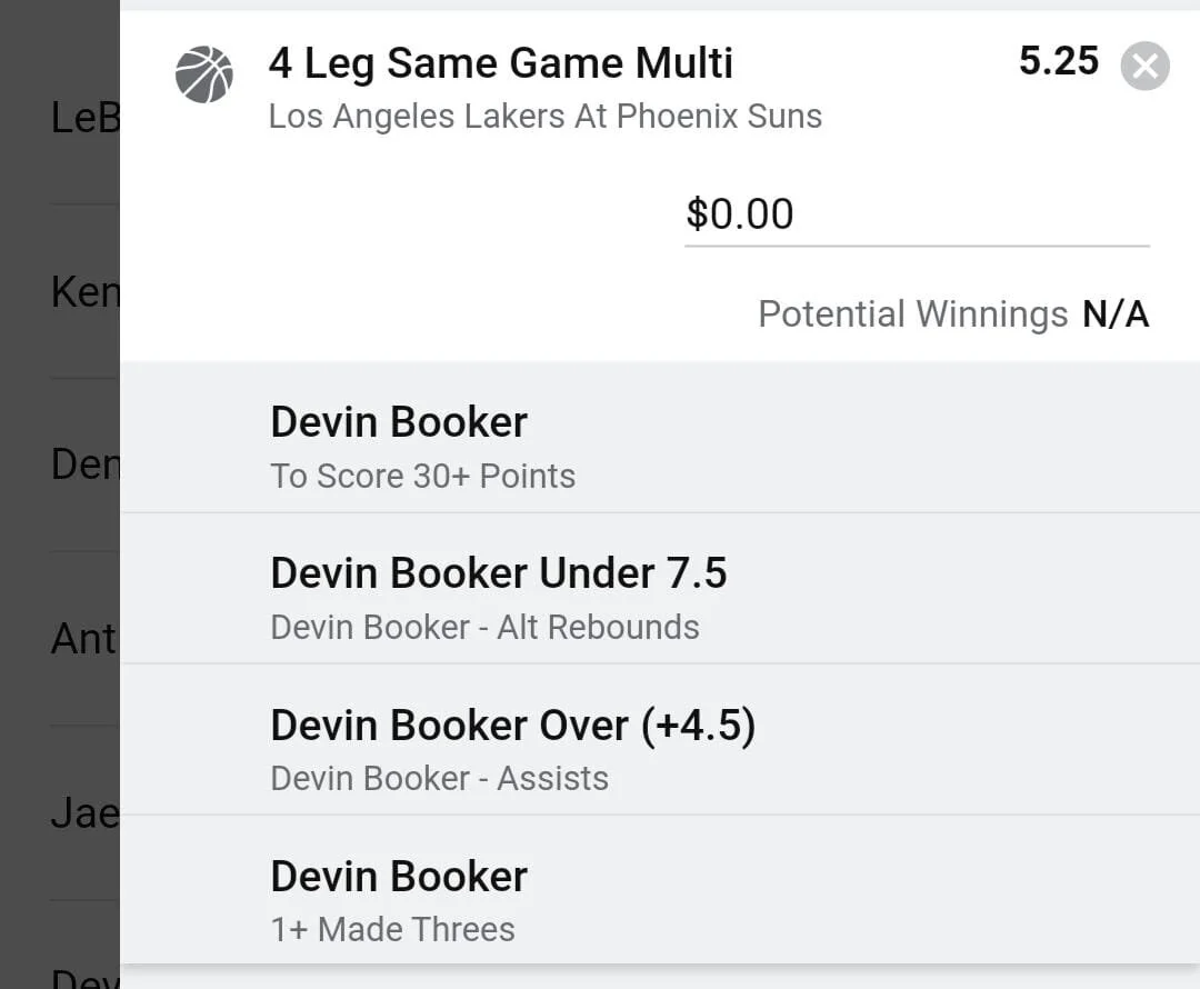 Devin Booker 1.5 units. Take odds over $4