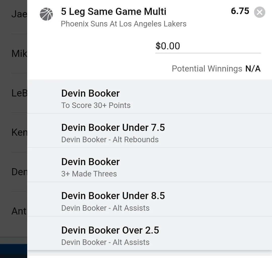 Booker 1.5 units. Take odds over $5