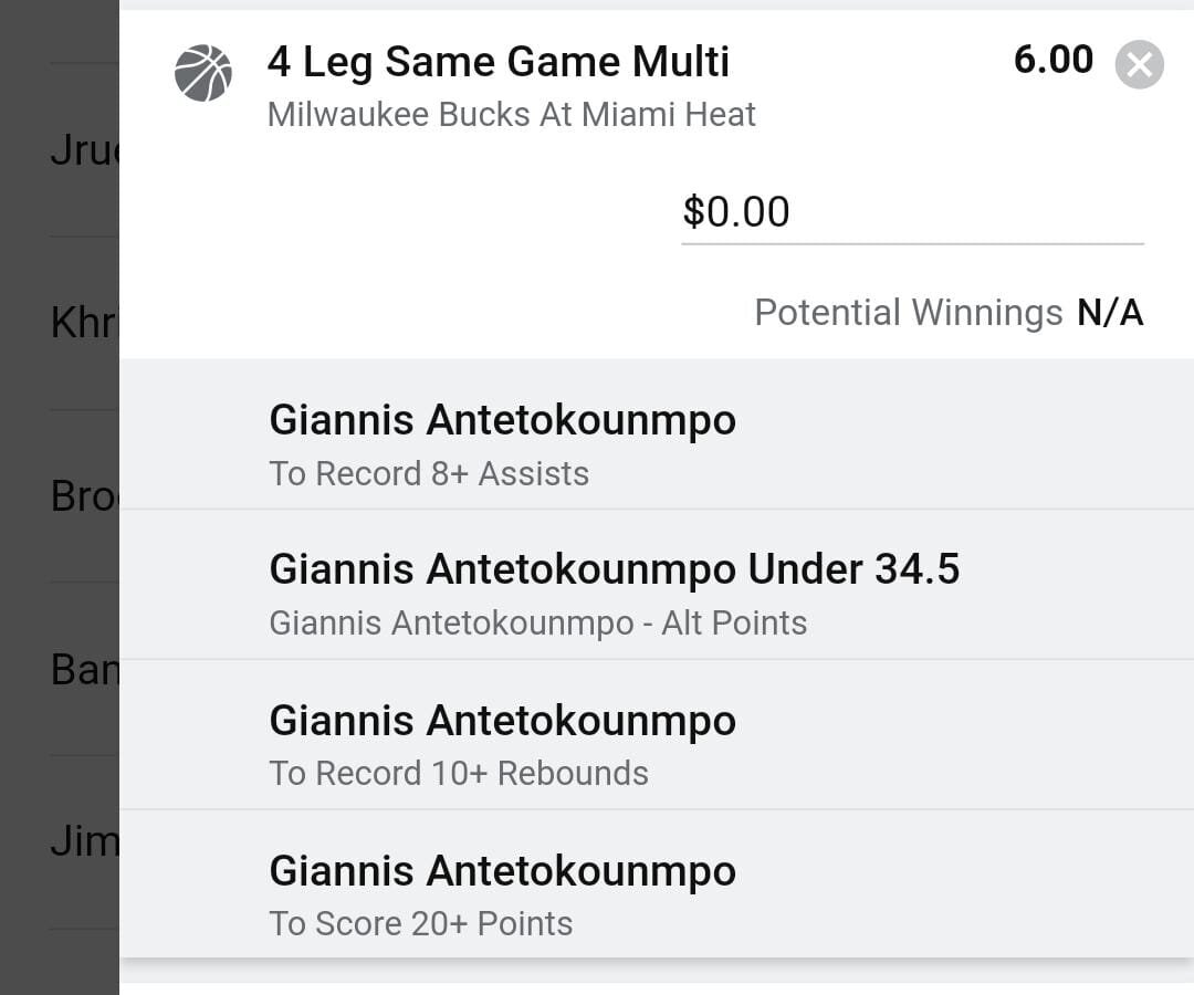 Giannis 1.5 units. Take odds over $4