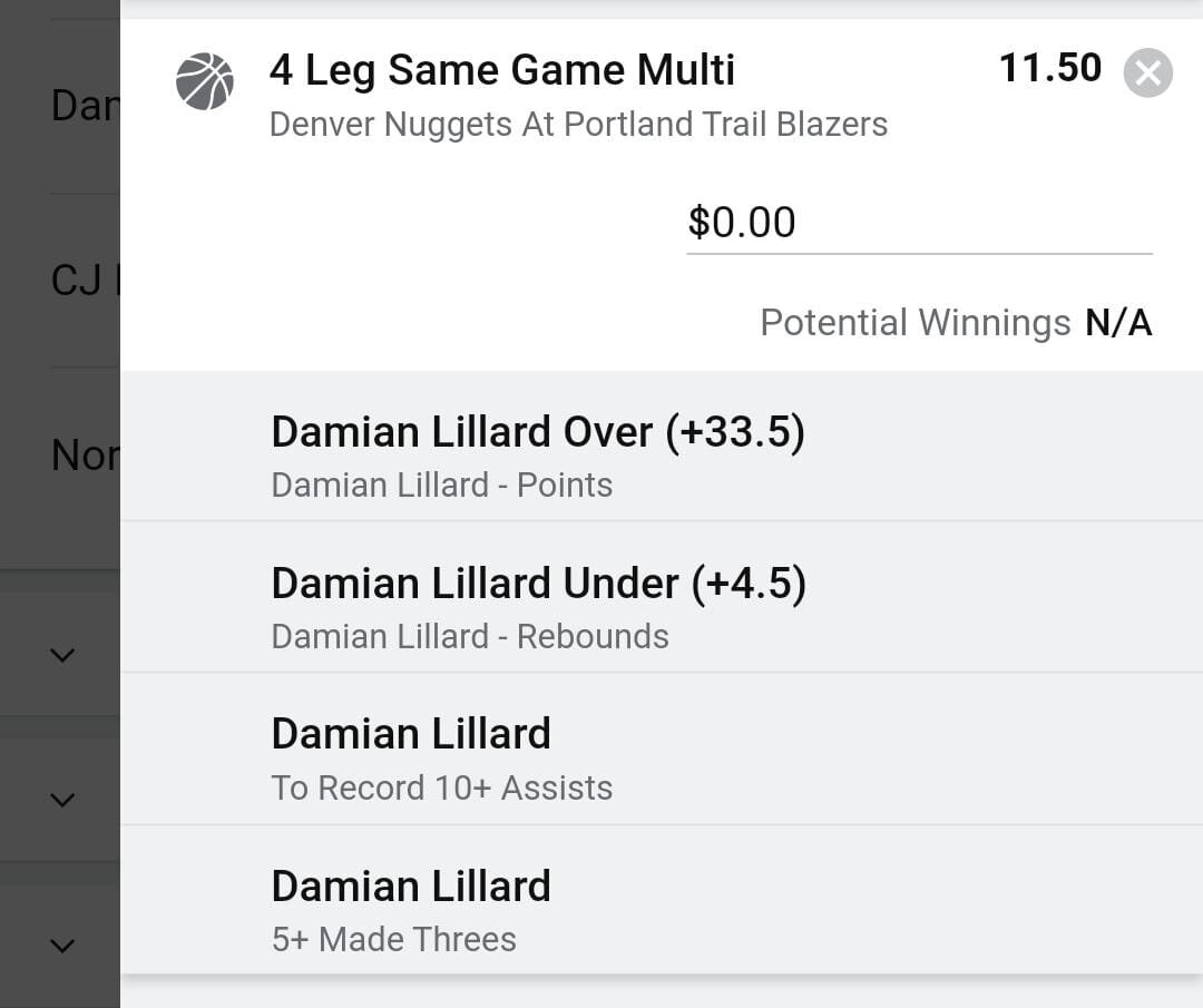 Lillard 1.5 units. Take odds over $8
