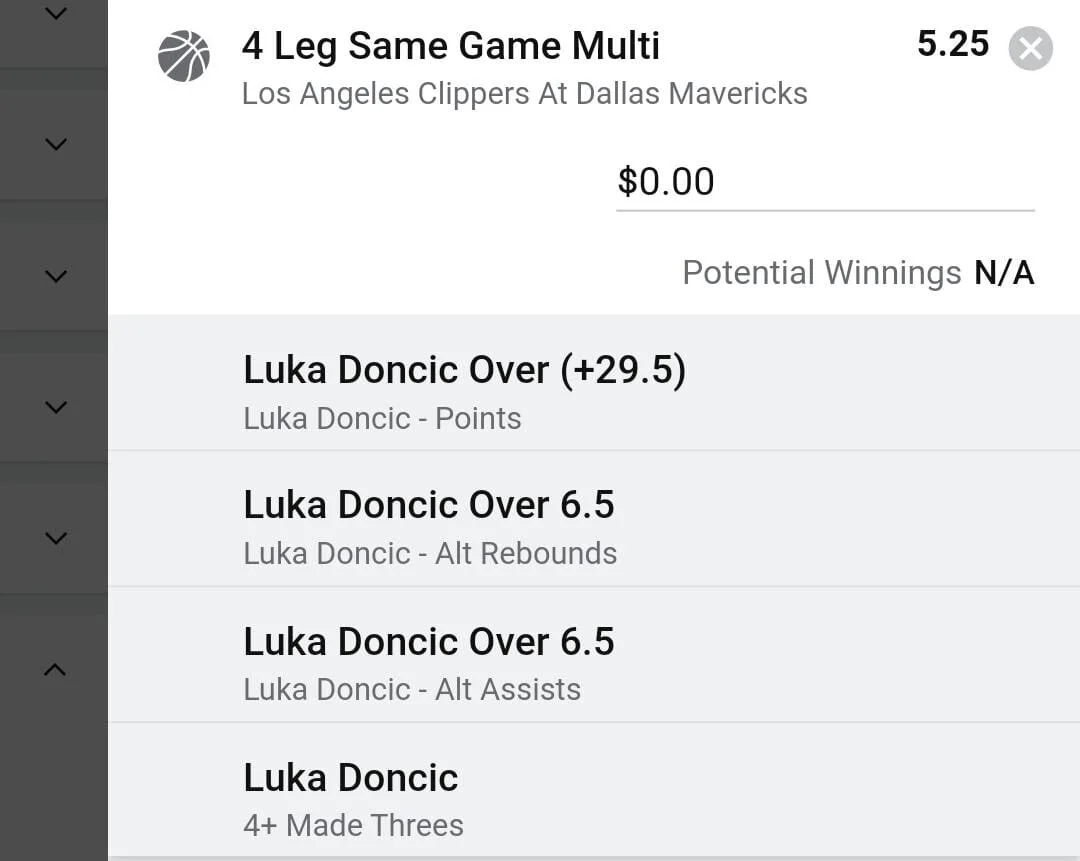 Luka 2 units. Take odds over $3.5