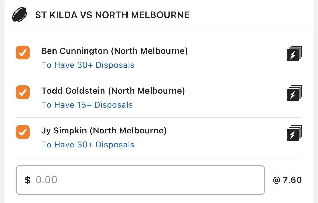 North SGM - Stake 1 Unit, Minimum odds 6.8, Lads/Neds