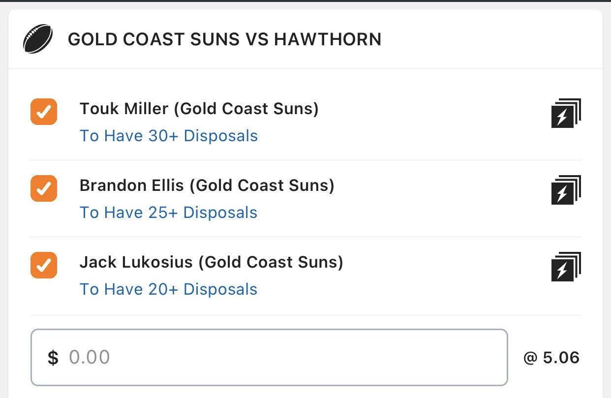 Suns SGM - Stake 1.5 Units, Minimum Odds 4.1, Lads/Neds