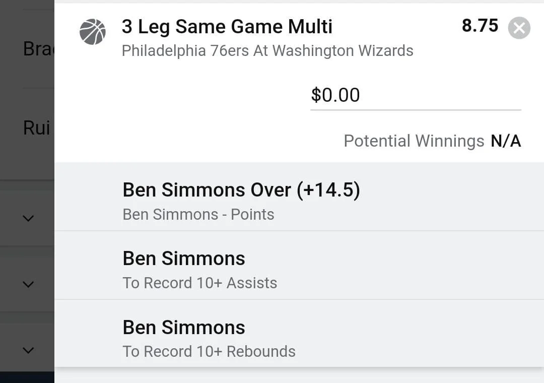 Simmons 1.5 units. Take odds over $6