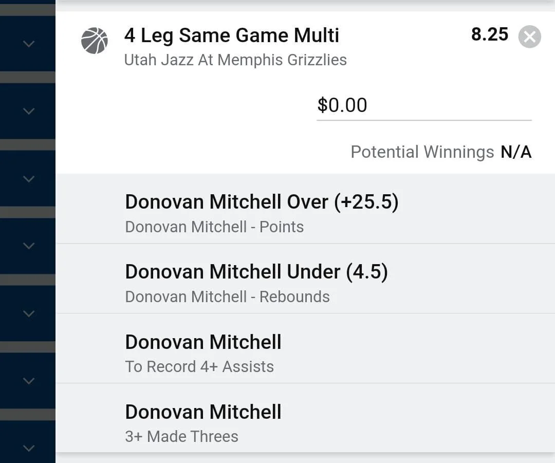 Donovan Mitchell 1.5 units. Take odds over $6