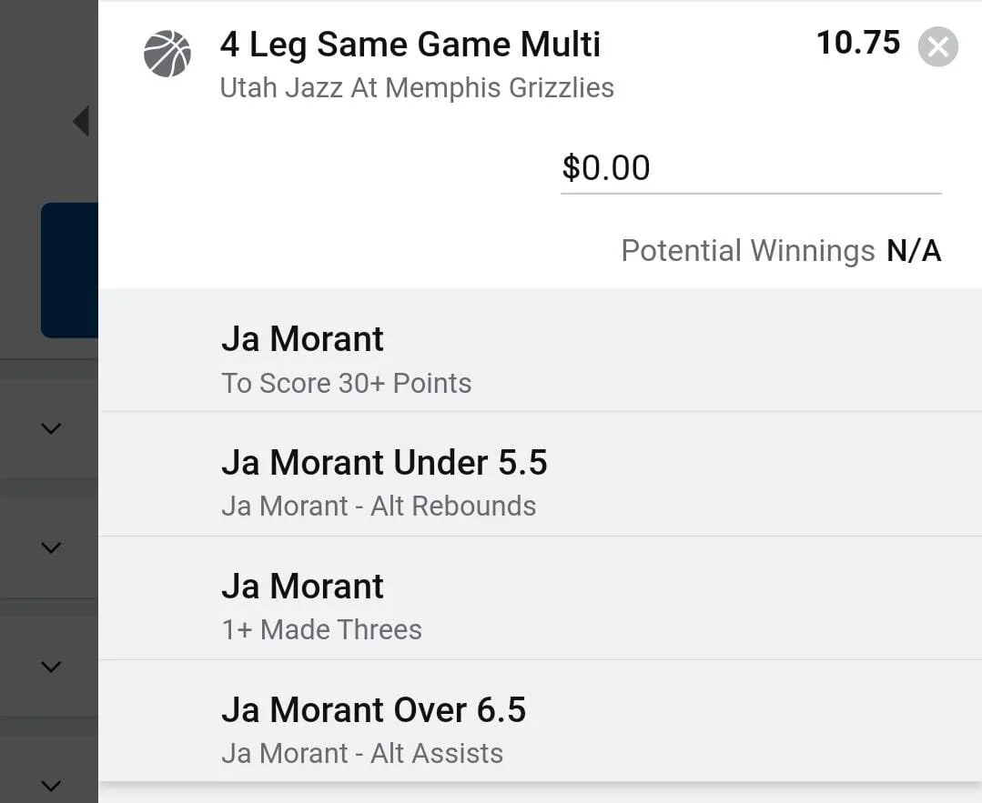 Ja Morant 1.5 units. Take odds over $8