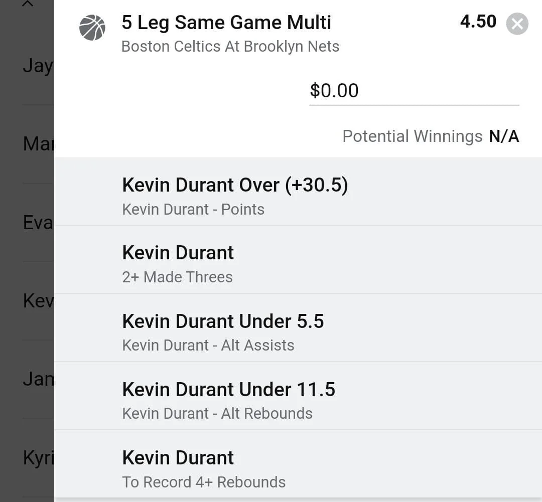 Kevin Durant 2 units. Take odds over $3.5