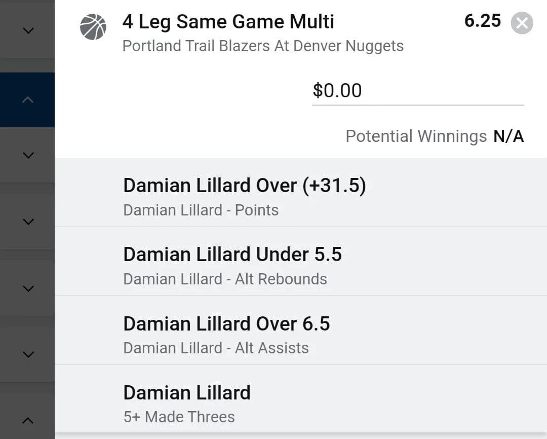 Damian Lillard 1.5 units. Take odds over $4.5