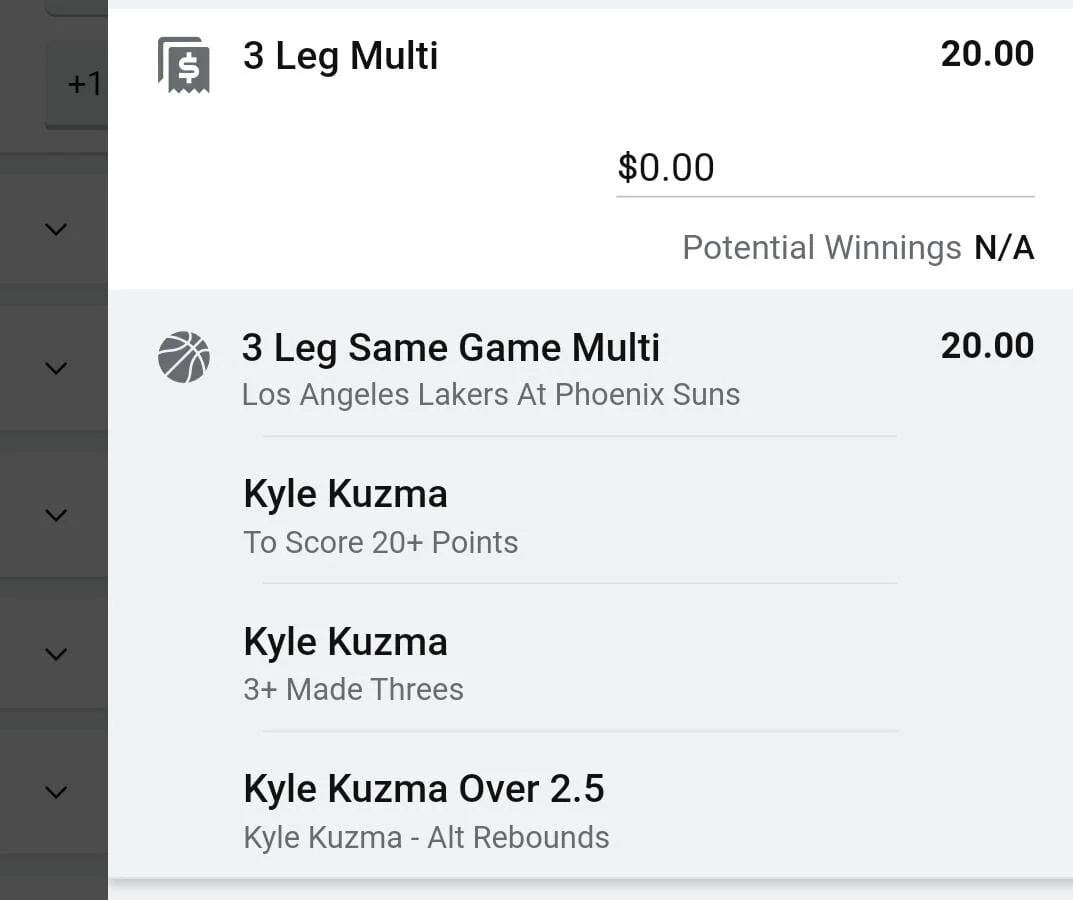 Kuzma 1 unit. Take odds over $10