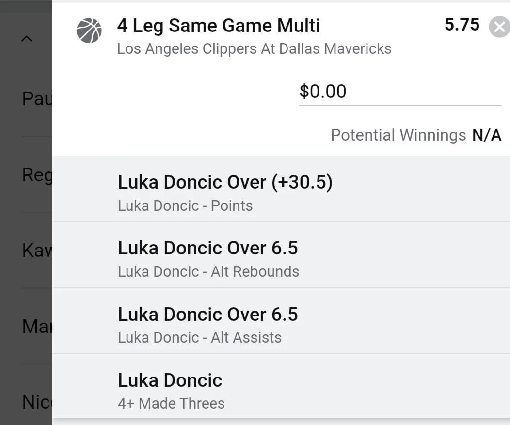 Luka 3 units. Take odds over $4