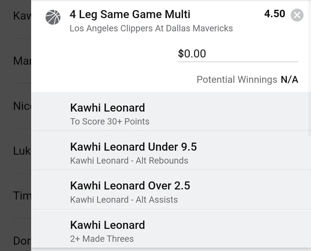 Kawhi 3 units. Take odds over $3