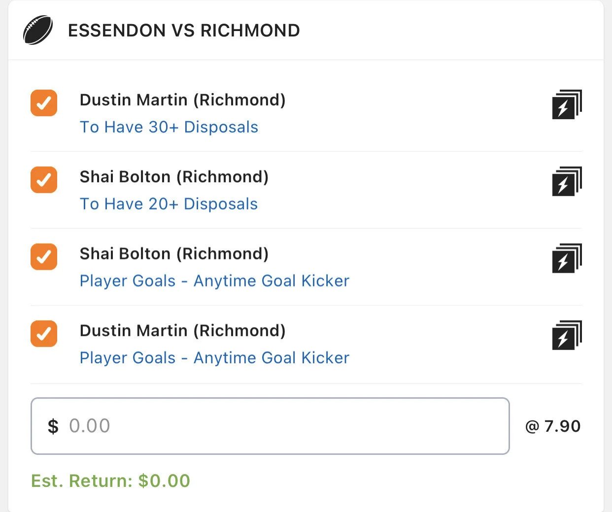 Tigers SGM - Stake 1 Unit, Minimum Odds 6.2, Lads/Neds