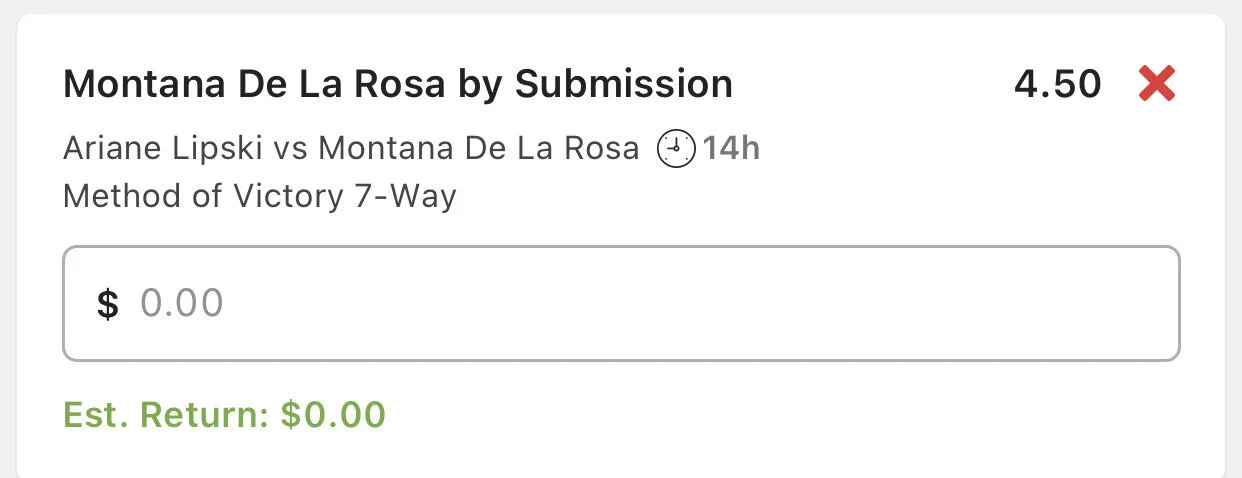 De La Rosa by SUB - Stake 1 Unit, Minimum Odds 4, Best Book - Lads/Neds
