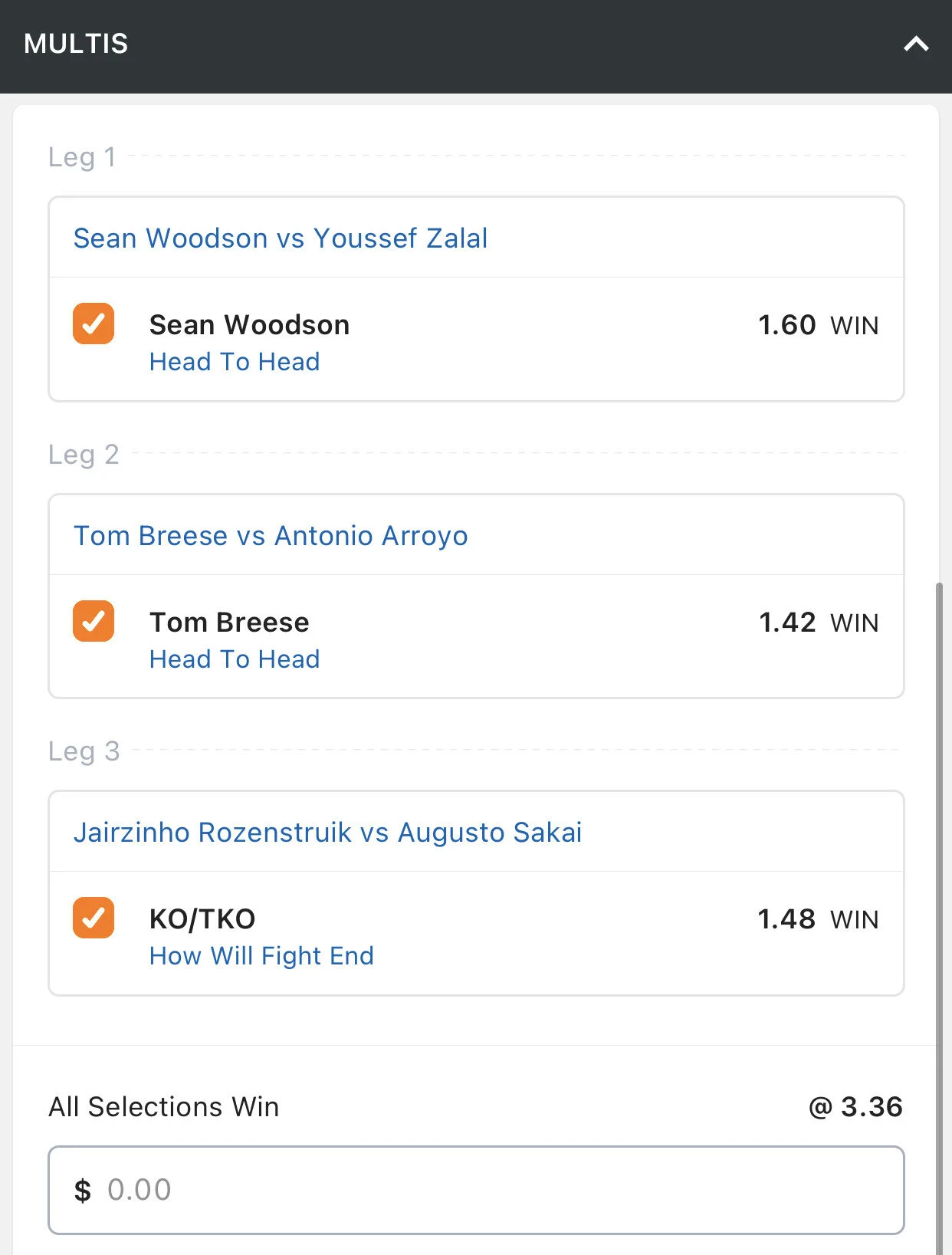 Multi - Stake 2 Units, Minimum Odds 3.1, Best Book - Lads/Neds