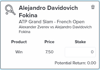 Fokina Win - Stake 1 Unit, Minimum Odds 6.5, Best Book - Topsport