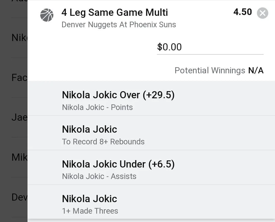 Jokic 2 units. Take odds over $3