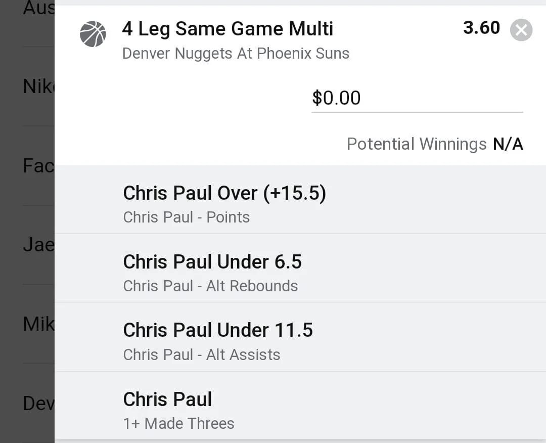 Chris Paul 2 units. Take odds over $2.6
