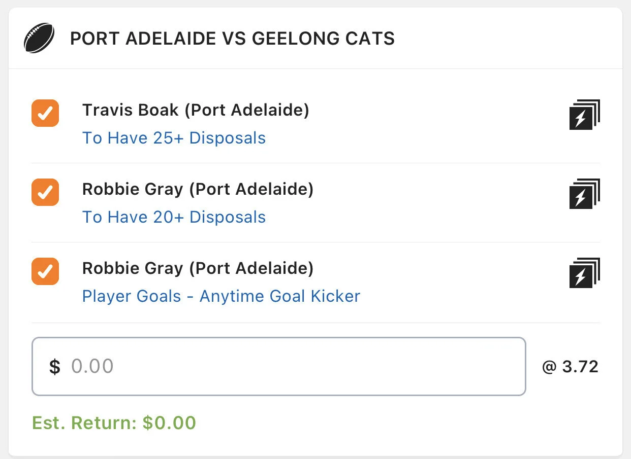 Port SGM - Stake 2 Units, Minimum Odds 3.1, Best Book - Lads/Neds