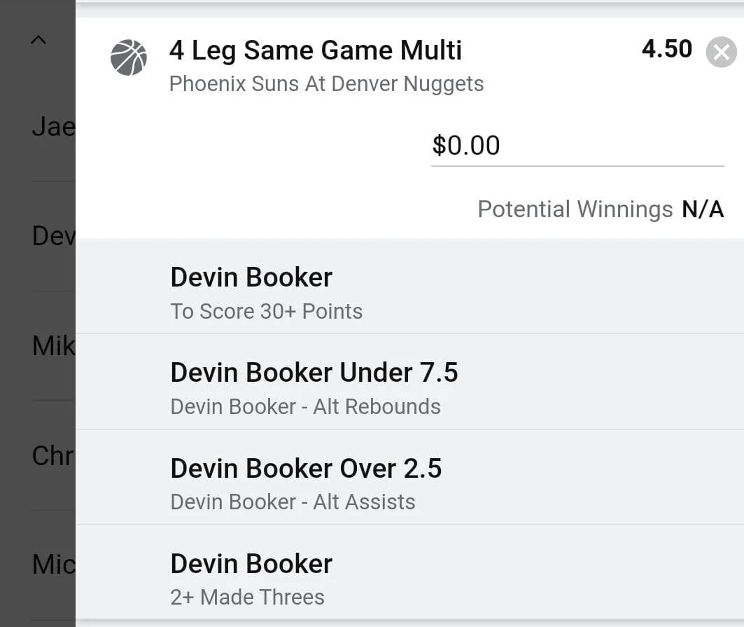 Booker 3 units. Take odds over $3
