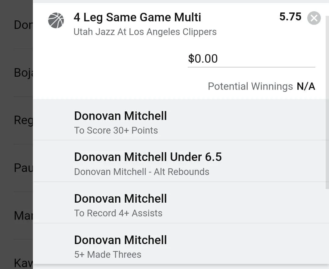 Donovan Mitchell 2 units. Take odds over $4